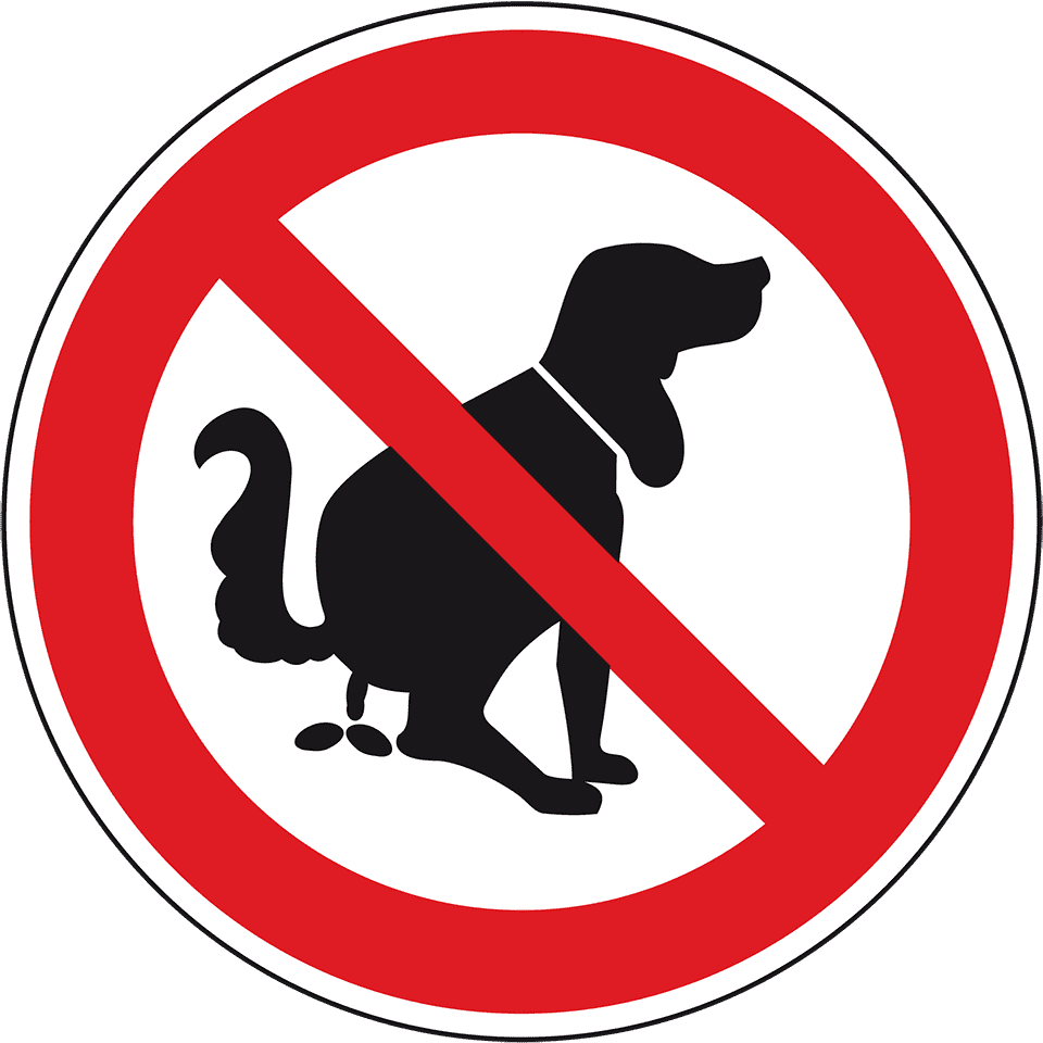 Verbotsschild "Kein Hundeklo" aus Aluminium oder als Aufkleber