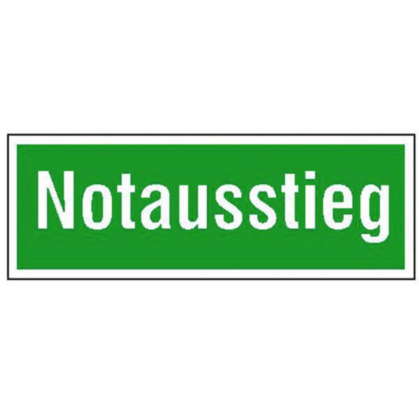 Fluchtwegschild, langnachleuchtend, Text Notausstieg