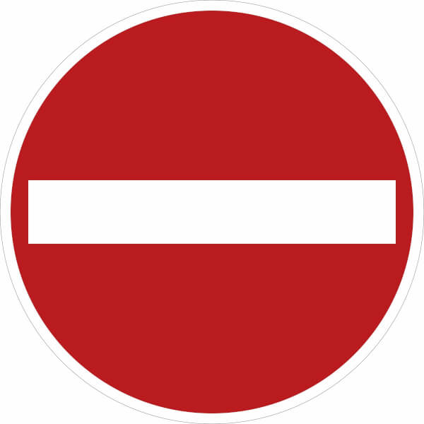 Verkehrsschild Verbot der Einfahrt VZ 267