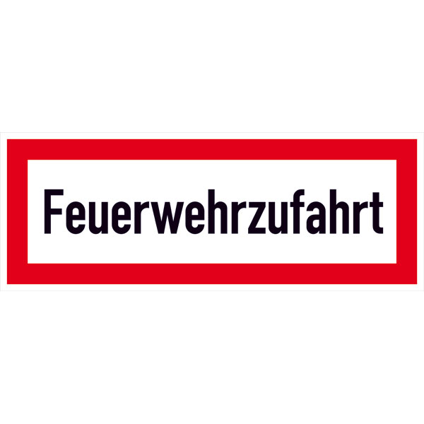 Feuerwehrzeichen nach DIN 4066 Feuerwehrzufahrt günstig kaufen