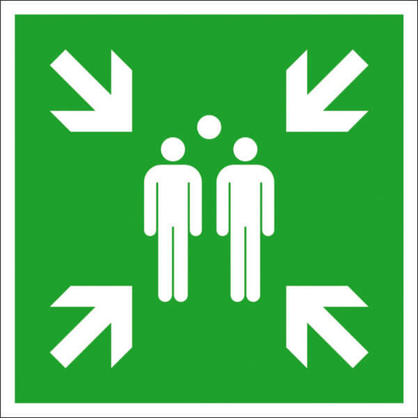 Fluchtwegschild Sammelstelle, Sammelplatz