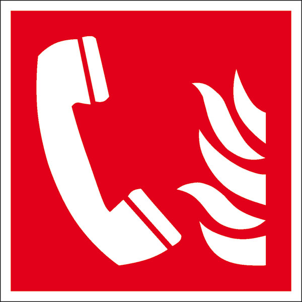 Brandschutzschild Brandmeldetelefon langnachleuchtend nach DIN 7010 