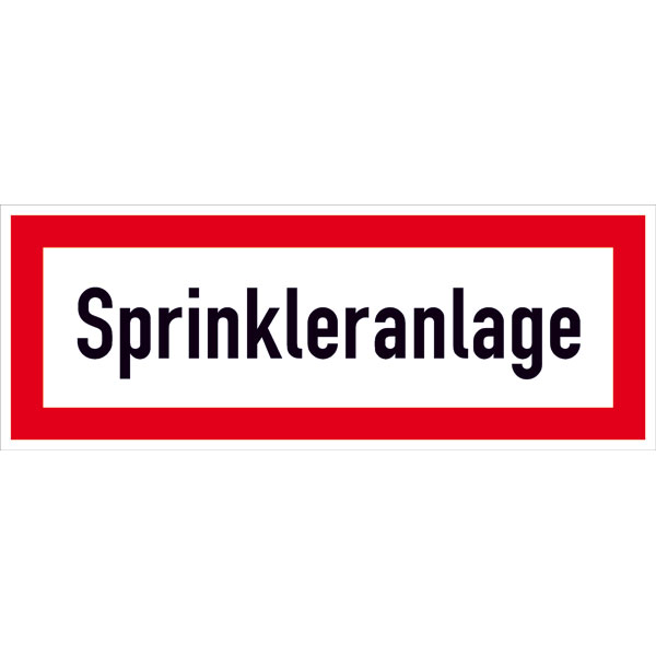 Feuerwehrzeichen nach DIN 4066 Sprinkleranlage günstig kaufen